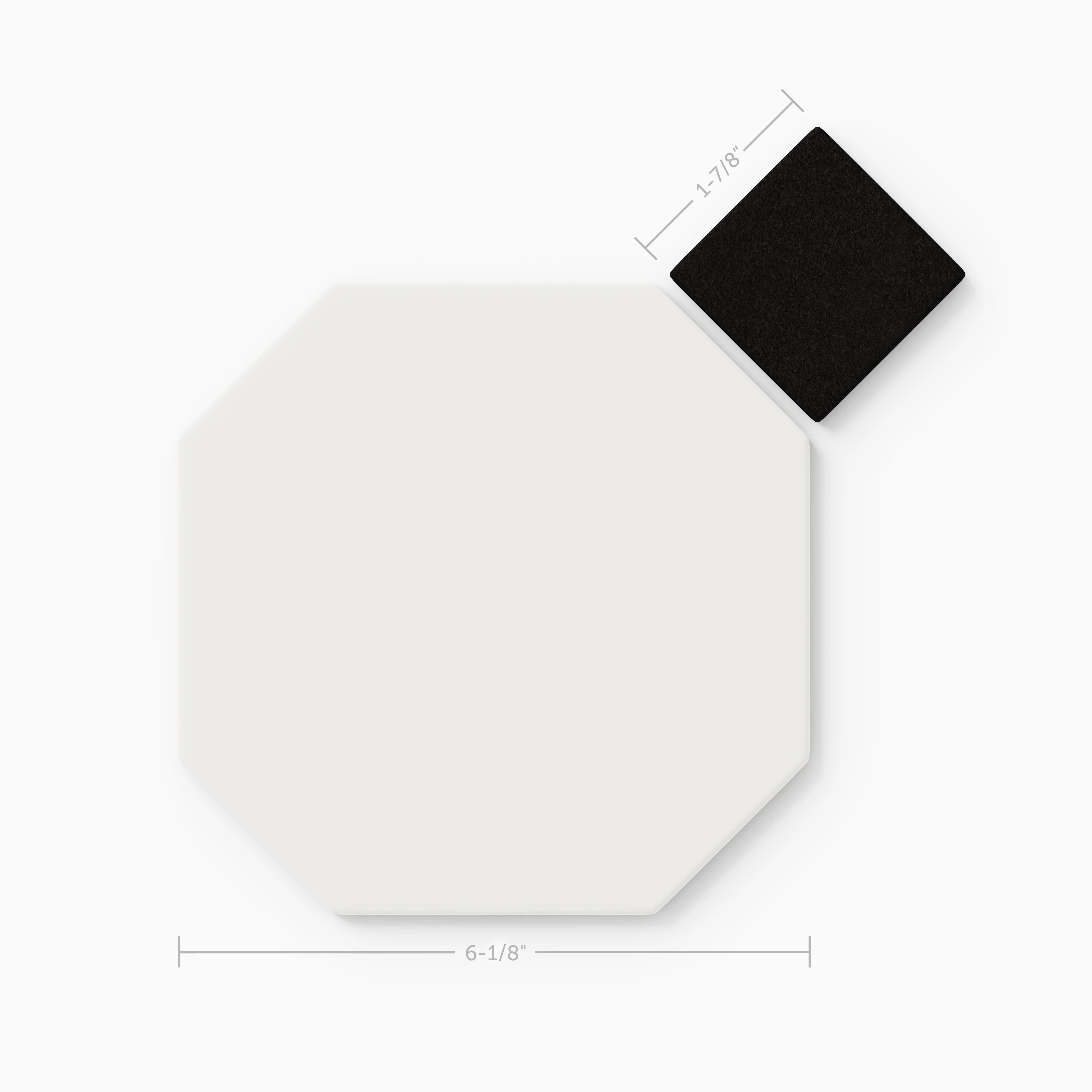 Gramercy Original Ceramic Tile in Calcite Matte & Raven Matte - CLT Flooring & Furnishings Inc