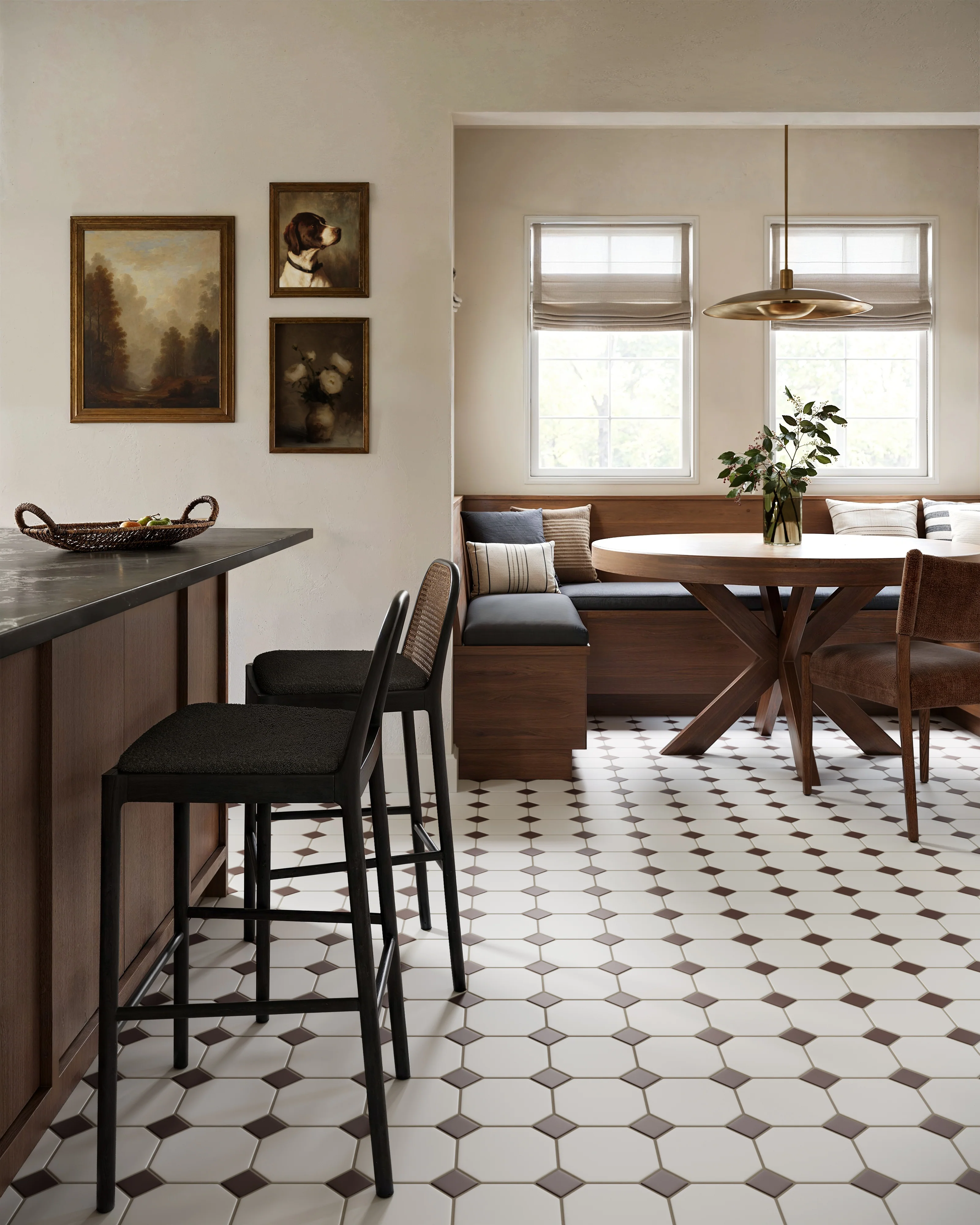Gramercy Original Ceramic Tile in Calcite Matte & Garnet Matte - CLT Flooring & Furnishings Inc