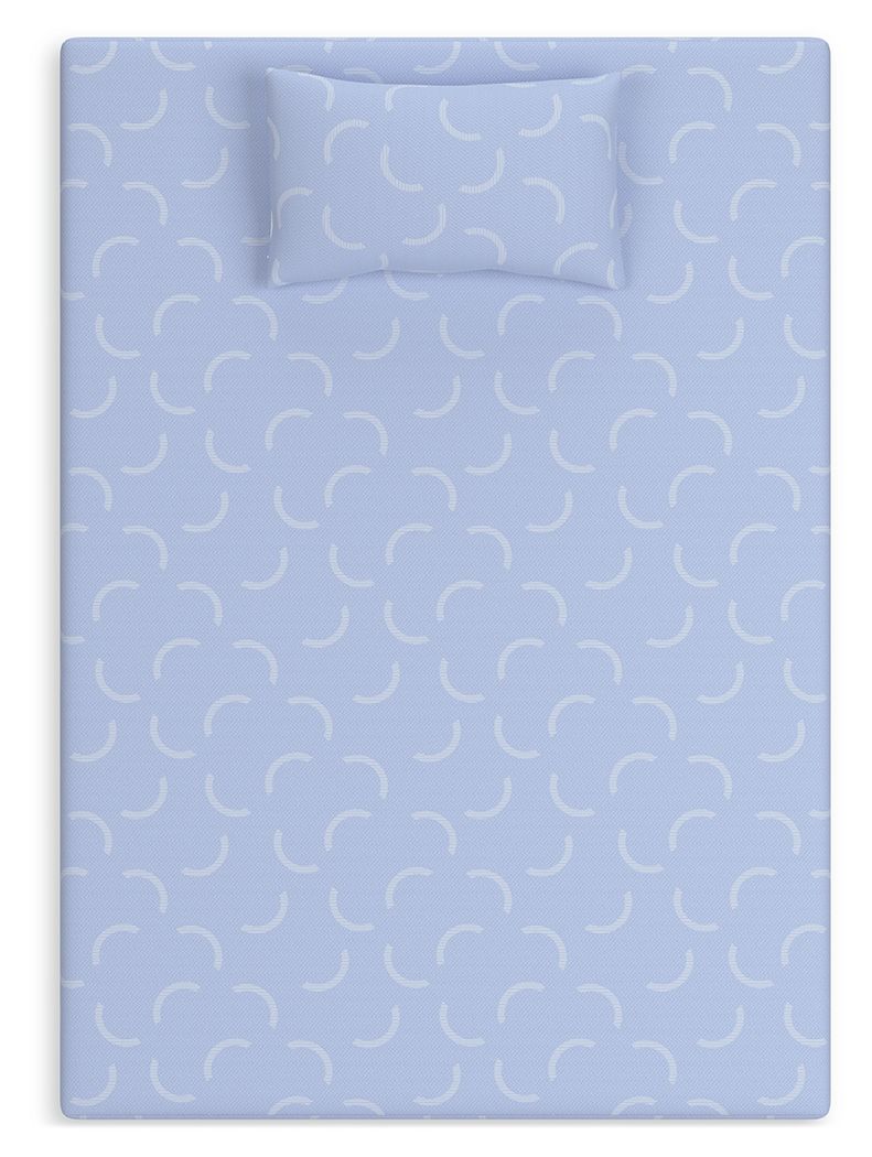Ikidz Ocean - Mattress Twin size And Pillow Set of 2 - Blue - CLT Flooring & Furnishings Inc
