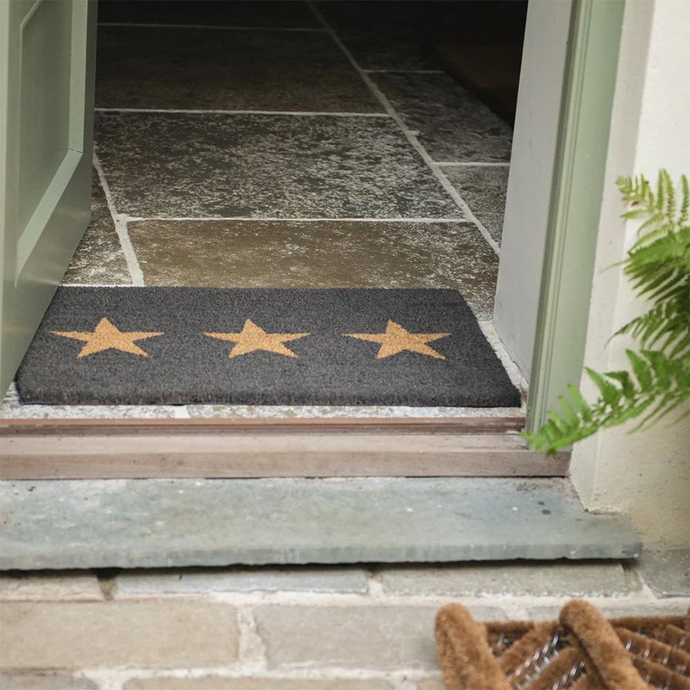 Doormat 3 Stars - Charcoal - CLT Flooring & Furnishings Inc