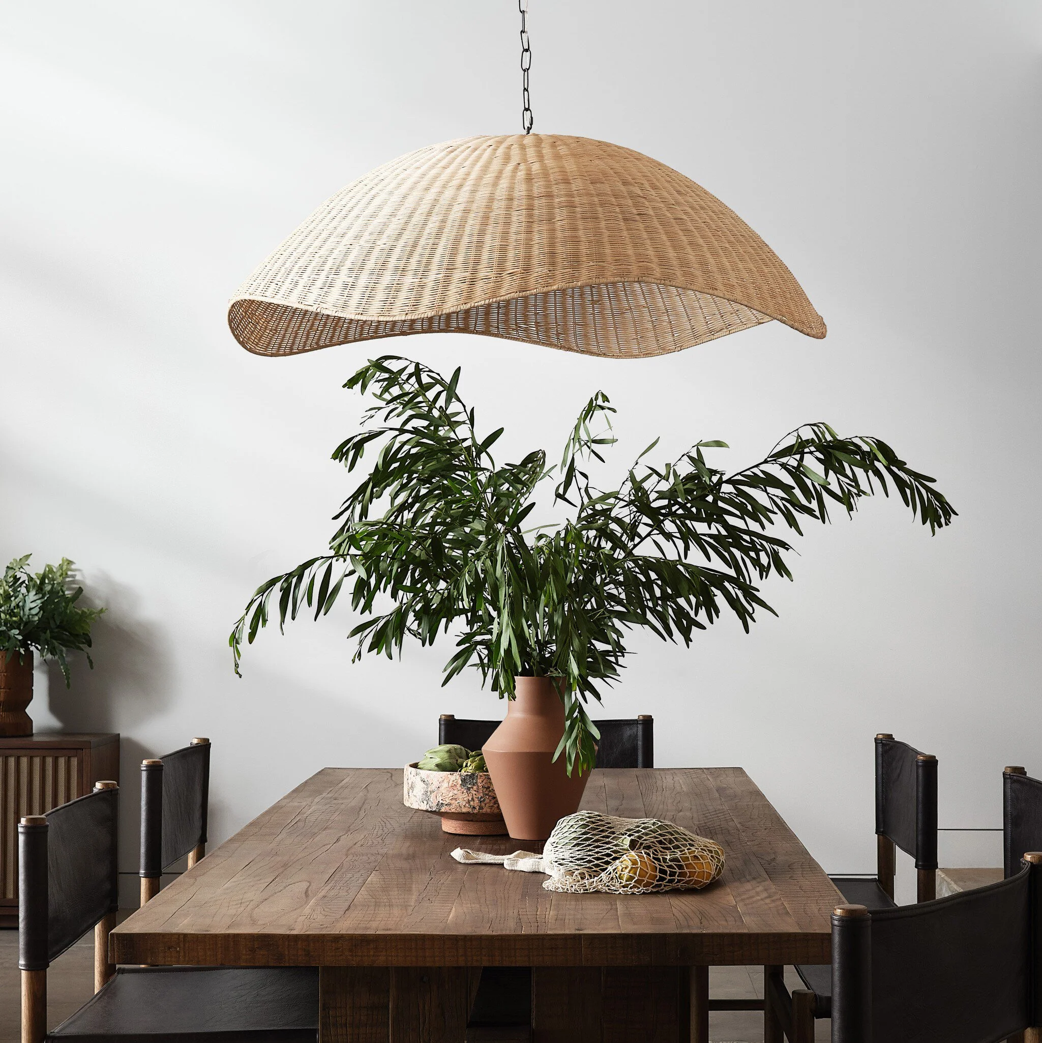 Overscale Woven Rattan Pendant - CLT Flooring & Furnishings Inc
