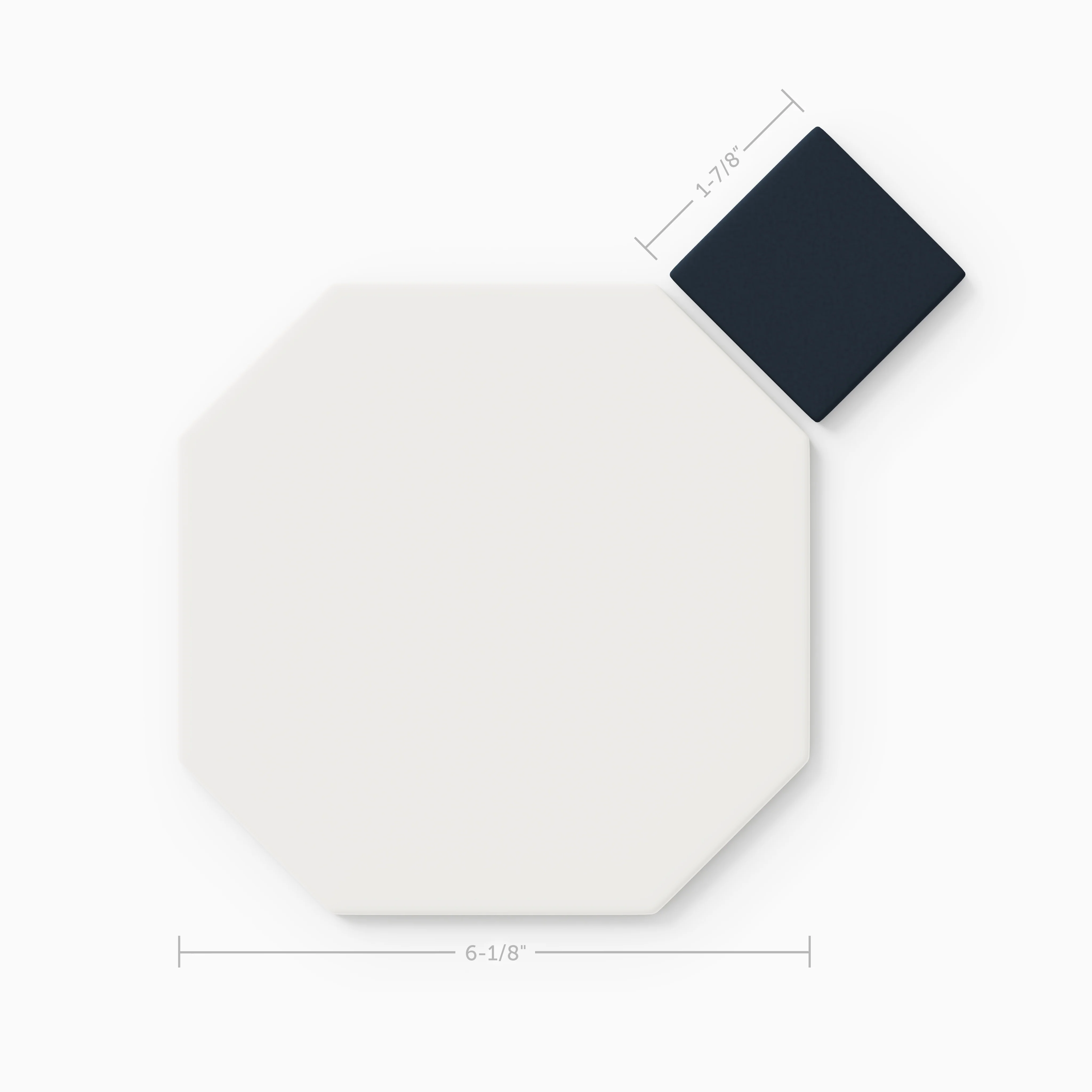 Gramercy Original Ceramic Tile in Calcite Matte & Navy Blue Matte - CLT Flooring & Furnishings Inc